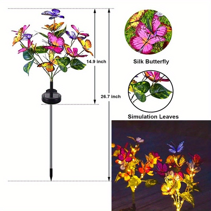 TEMU Solar Garden Lights Simulated Ground Plug Garden Light Lawn Garden Decor Light