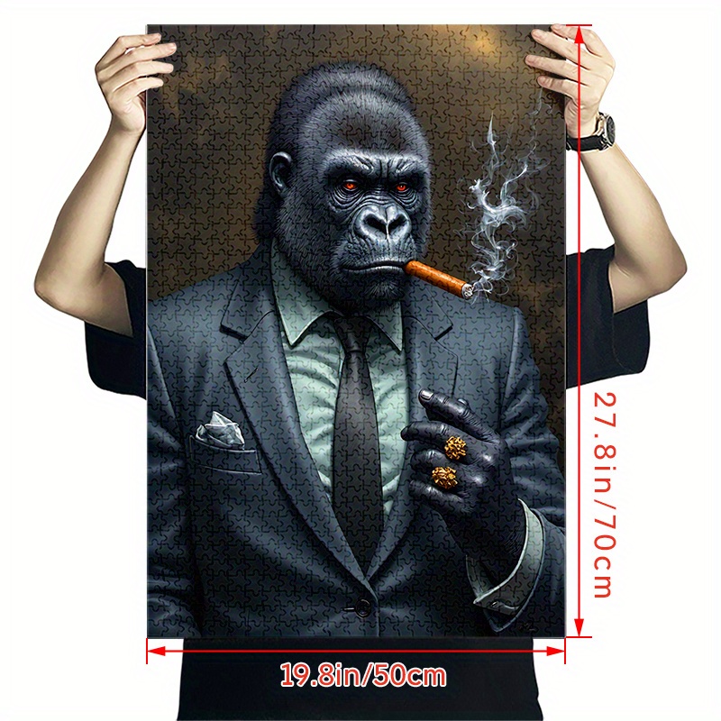 Gorilla Boss Paper Puzzle - 1000pcs Large Jigsaw Toy