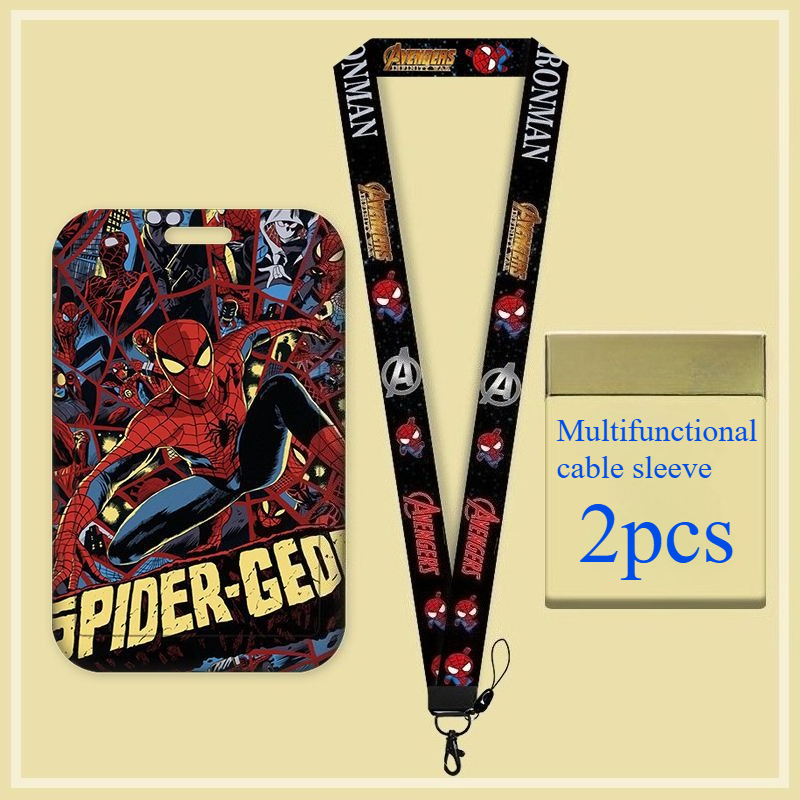 2d -man Superhero Id Badge Holder With -man - Compatible For Bank Cards, Business Cards, Employee Ids, Meal Tickets & Access Passes - Card Sleeve For & S ( Branding)