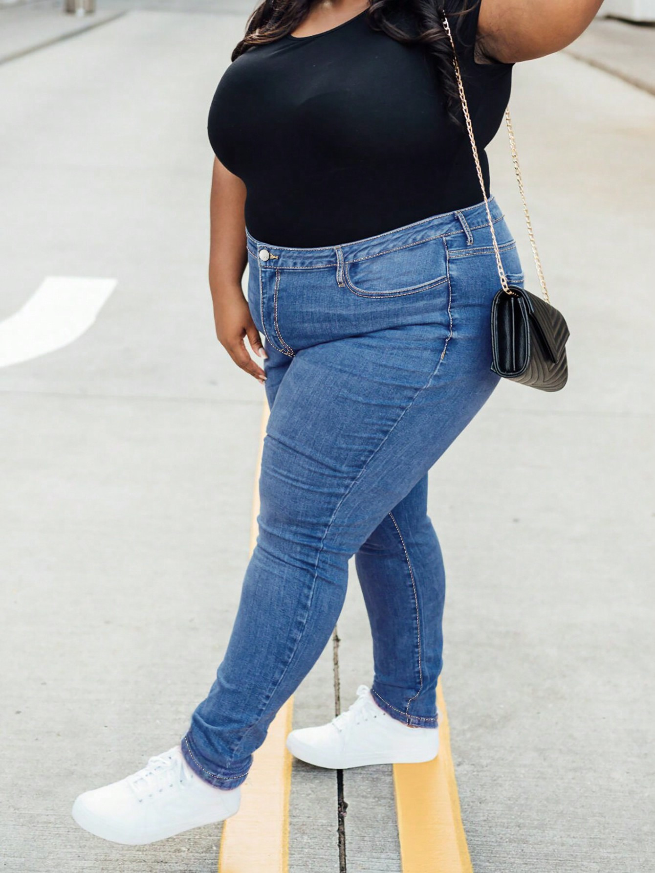 8xl large womens jeans stretch small legs light blue jeans mm komportable na angkop para sa araw-araw na pag-commute Mga detalye ng produkto 2