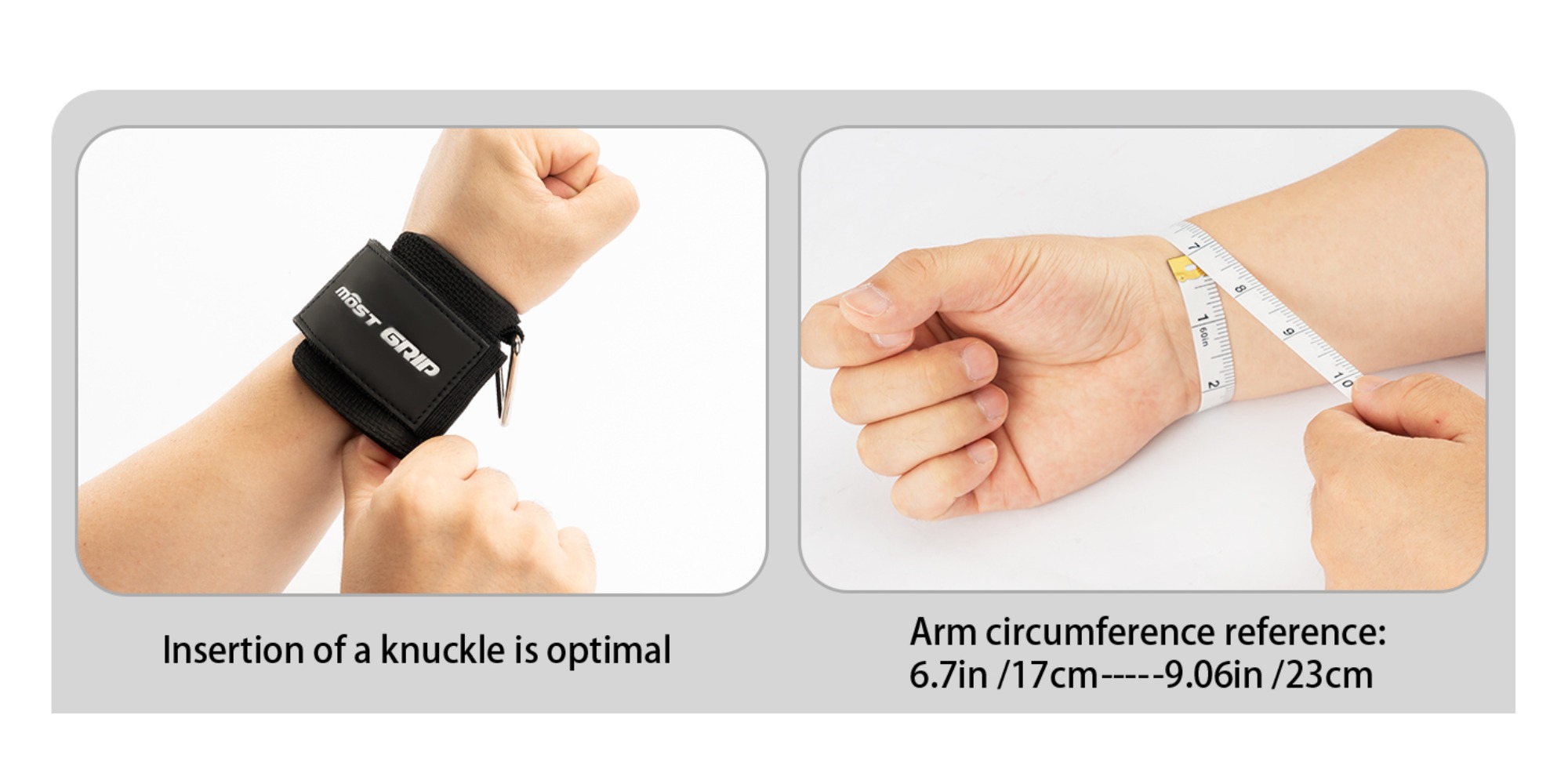 D-Ring Wrist Cuffs, Neoprene-Padded Wrist Wraps for Weightlifting, Wrist Straps for Cable Equipment