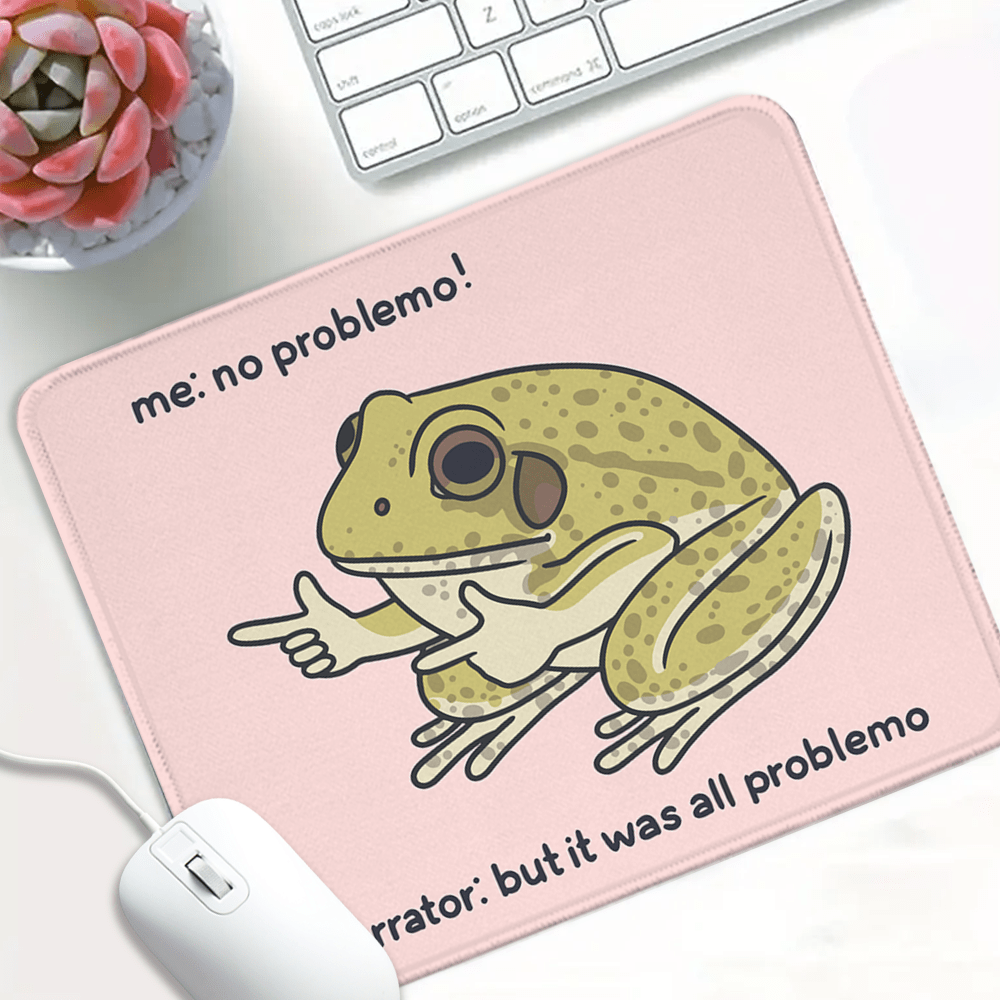 TEMU 2d Flat Cute Cartoon Frog Mouse Pad - Funny Desktop Computer Notebook Mat With Holiday Theme, Perfect Gift For & Couples (birthday, Christmas),