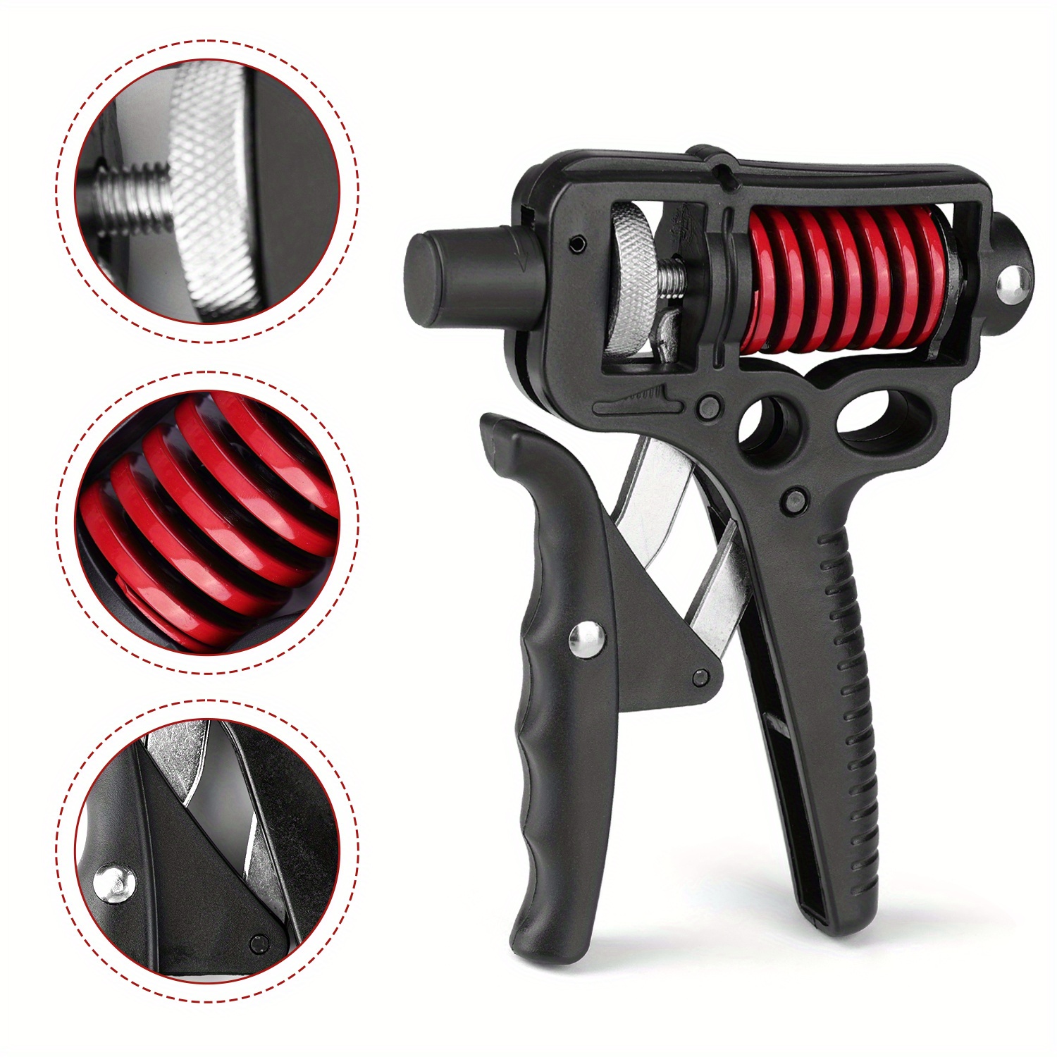 TEMU 1pc Hand Grip 11-360lb Adjustable Gripper Professional Practice Hand Strength Wrist Strength Arm Strength Finger Strength Home Fitness Equipment