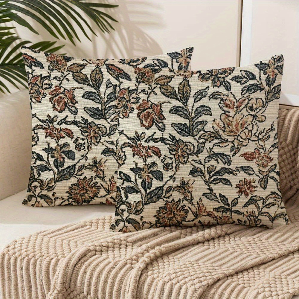 

Huntou-hunnao Floral Throw Pillow Covers Couch Pillows For Living Room Farmhouse Vintage Print Pillow Covers Decorative Pillow Covers Accent Sofa Pillows, Green/sand