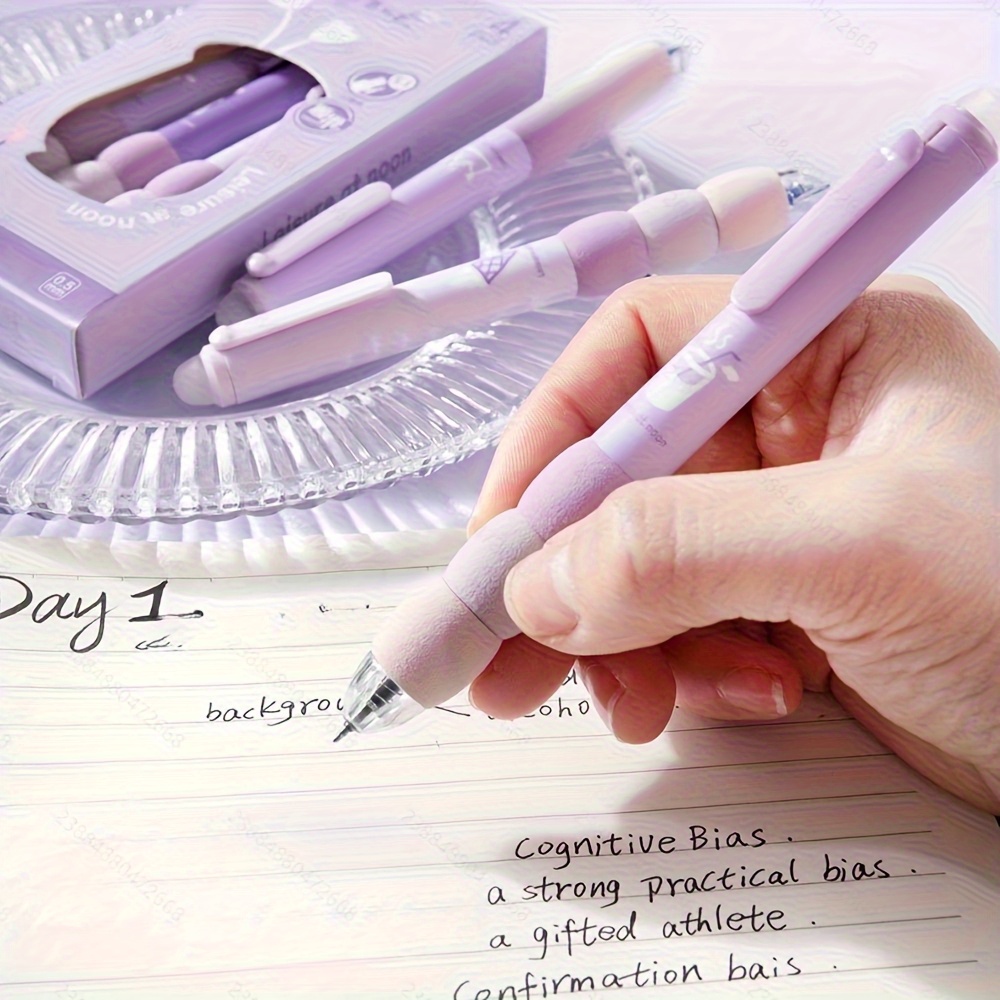 1 set(4pcs) cute cartoon erasable gel pens for writing,   retractable 0.5mm fine point erasable gel pen with black/blue refill, kawaii stationery office supplies and accessories, cute gel pens, fancy pen, needle tip pens, cute pens bulk, school pens, kawaii pens, ink gel pens, office accessories, notetaking pens, fun writing tools, kawaii design, durable refill, smooth ink flow, fine tip pen, creative writers, students Product details 3