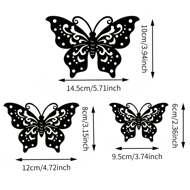 TEMU 2d Flat, 2d Flat 3pcs Acrylic Garden Wall Art, Suitable For Courtyard Decor, Wall Decor, Garden Decor, Home Decor, Balcony Decor, Outdoor Decor,