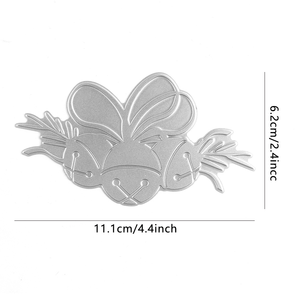TEMU Assiettes à feuille à chaud métallique Cloche de neige pour bricolage, fabrication de cartes, album photo, scrapbooking, décoration, moule de