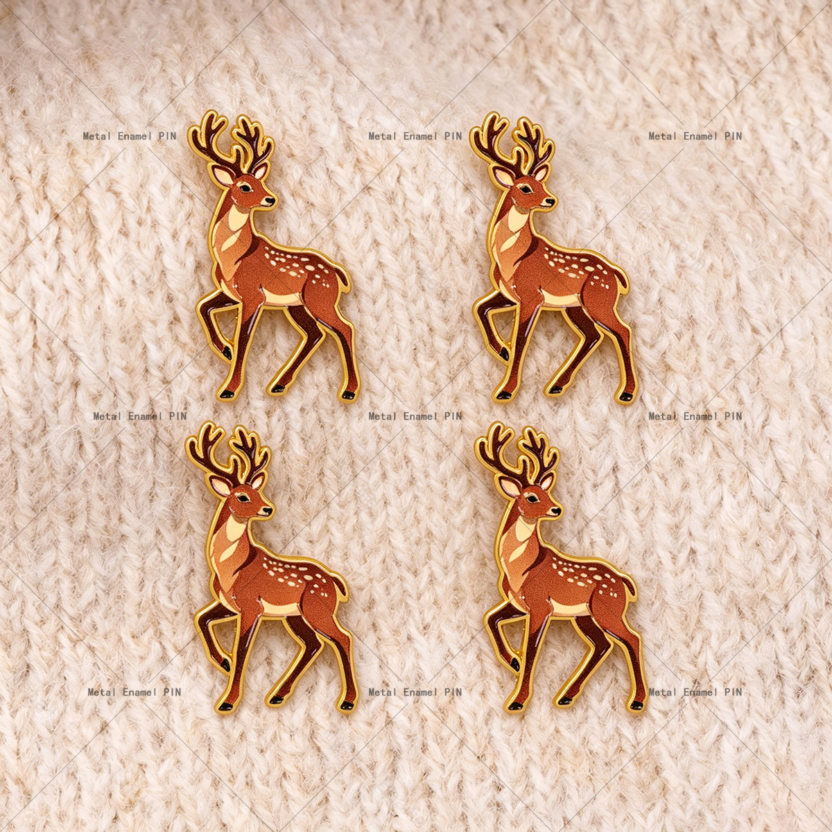 TEMU Lot de 4 épingles en émail style dessin animé, broches de revers pour sacs à dos, cadeau, objets mignons, broches pour sac à dos, vêtements,
