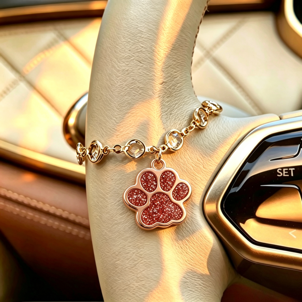 TEMU Pendentif Rétro à de Patte pour Décoration de Volant de Voiture, Décoration Intérieure de Voiture , pour Cadeaux de Fêtes