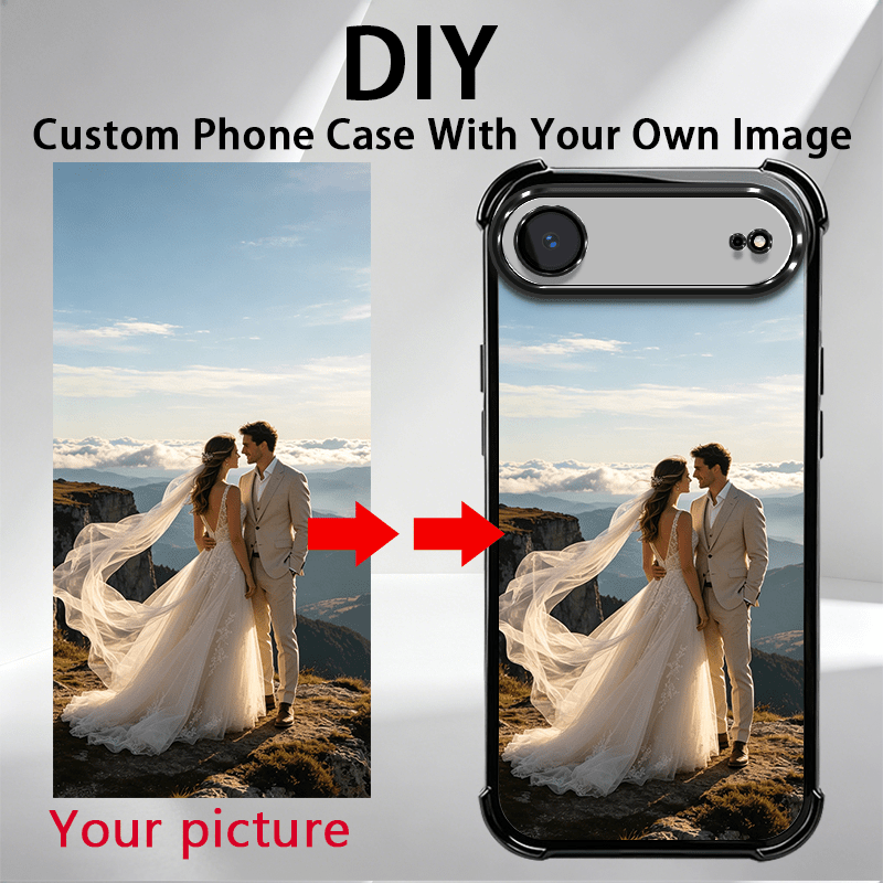 TEMU Phone Case - For Iphone 17 Air Phone Case Diy Photo Customization 06 Electroplated Anti-drop Case Photo Customization Cartoon Phone Case Couple