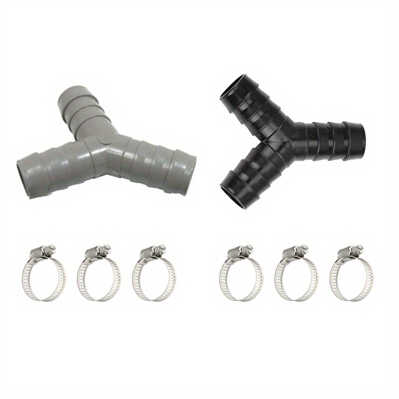 1set Washing Machine Drain Hose Y-type Reducer Plastic Connector For Split Pipe Connection Three-way Adapter