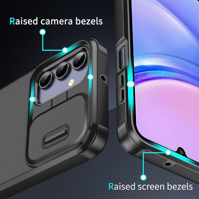 Slide Camera Lens Protection Phone Case Compatible with Samsung A56 A36 A16 Shockproof Case Compatible with Galaxy A16 A36 A56 Back Cover