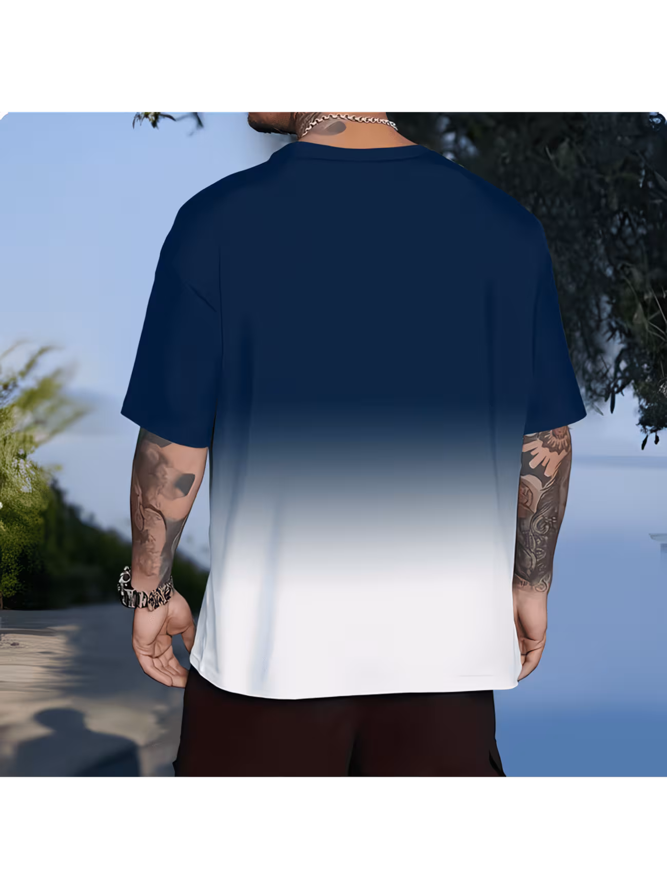 t-shirt homme couleur col rond manches courtes, pour , confortable, , tendance, mode, tenue de à , haut de base facile 2