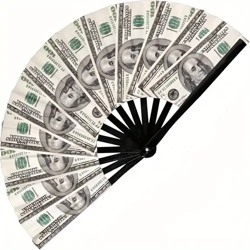 Unique Pattern Folding Handheld Fan - Durable Plastic Portable Fan with for Home Decor, Parties & Events, Party Accessory, Event Cooling Tool, Innovative Design, Lightweight Construction