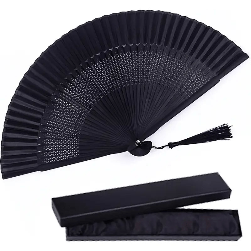 Vintage Handmade Folding Fan With Tassels - Suitable For Home Decoration, Parties, Weddings And Gifts