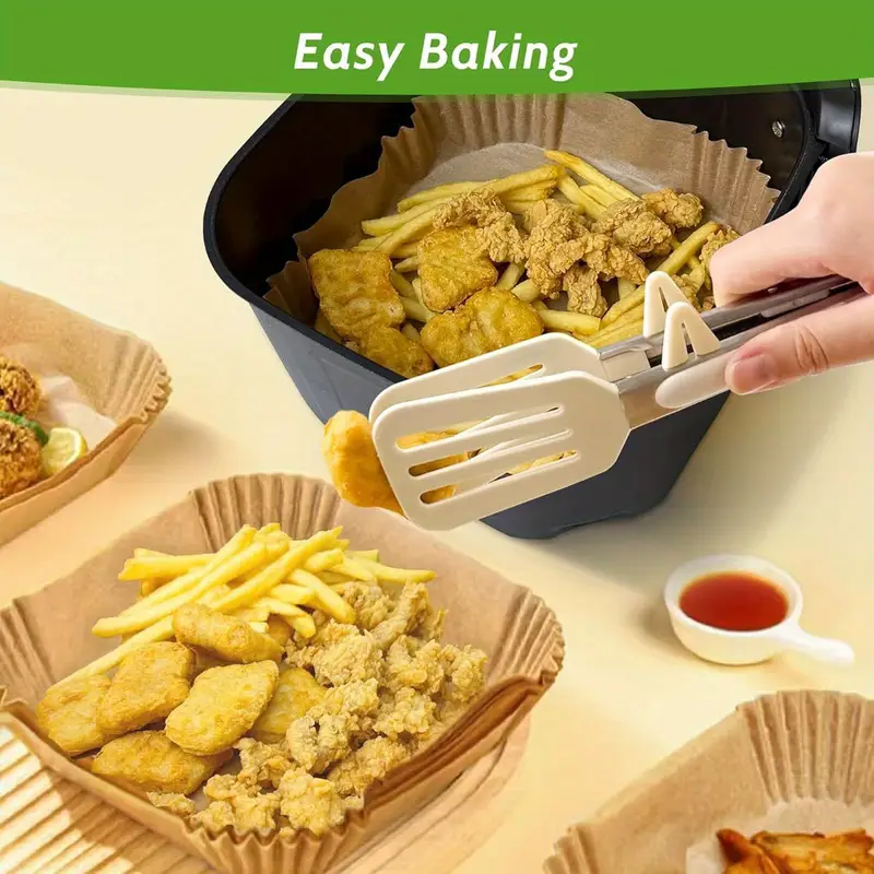 360pcs 6. unbleached heavy duty air fryer paper liners disposable, & non-leak parchment paper liners for airfryer basket, deep fryer parts & accessories, air fryer liners non stick, air fryer , air fryer liners large size, cooking accessories, food prep tools, nonstick surface, disposable liners, reusable alternative, material, baking liners, meal preppers, home cooks Product details 3
