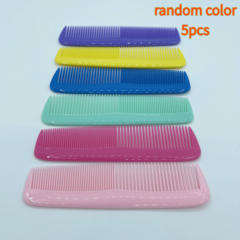 TEMU Random Colors- 5pcs Mini Combs, Portable Hair Combs, Colorful Small Tooth Combs, Hotel Daily-use Combs, Thickened Plastic Combs, Heat-resistant