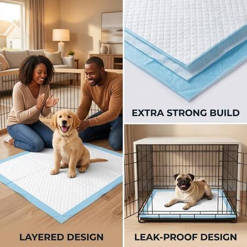 20/40/50/100pcs alèses dentraînement pour animaux de compagnie taille s/m/l/xl, alèses pour chiots taille plus, convient aux chiens, chats, lapins et hamsters, super absorbantes, , entraînement à la propreté pour chiens, anti-fuite, soin hygiénique des animaux, alèses , matériau