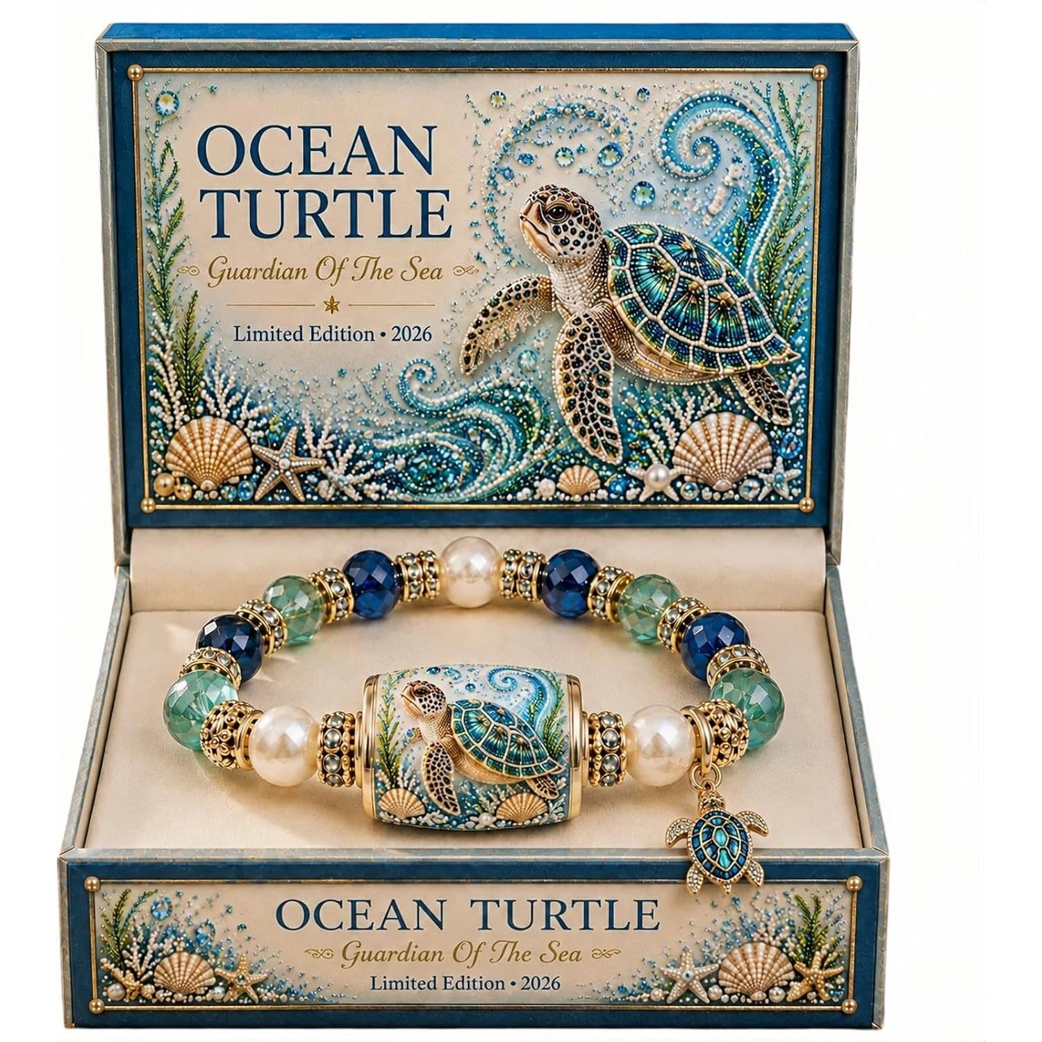 TEMU A Marine Guardian Bracelet, A Charm Bracelet Featuring Marine Animals Such As , Whale Sharks, Octopuses, , And Crabs, To .