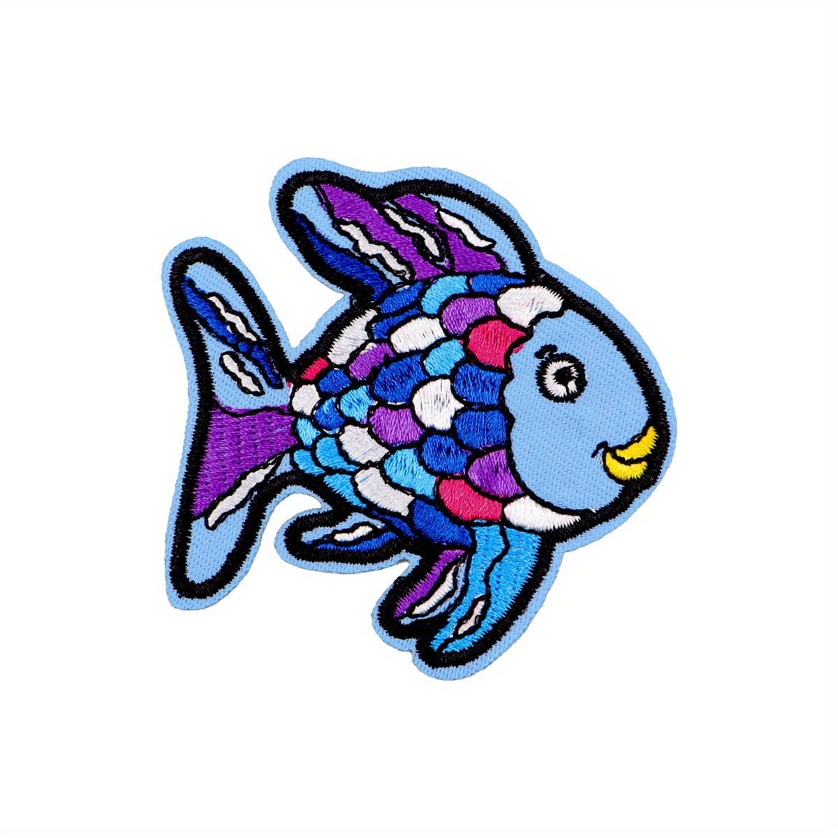 1pc Of Fish-shaped Patches For Clothing, Suitable For Embroidery, Fusible Appliques, And Ironing Badge Additions