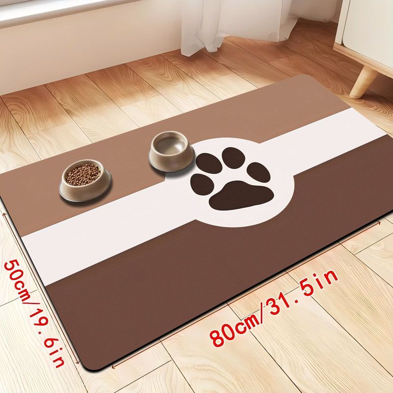 TEMU 1 Diatomaceous Earth Pet Feeding Mat, Large Thickened, Dog Dining Mat, Made Of Polyester Fiber Material, Easy To Clean. Universal Pet Additions