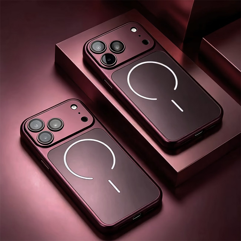 TEMU Étui de téléphone : Étui de téléphone pour iPhone 18 Pro Max mat à ouverture magnétique, coque de -chute à bord électroplaqué, compatible avec