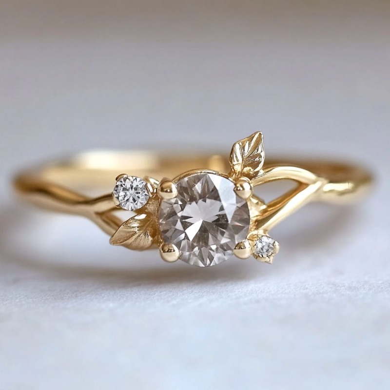 Women's Light Luxury Vine Branches & Synthetic Zirconia Ring