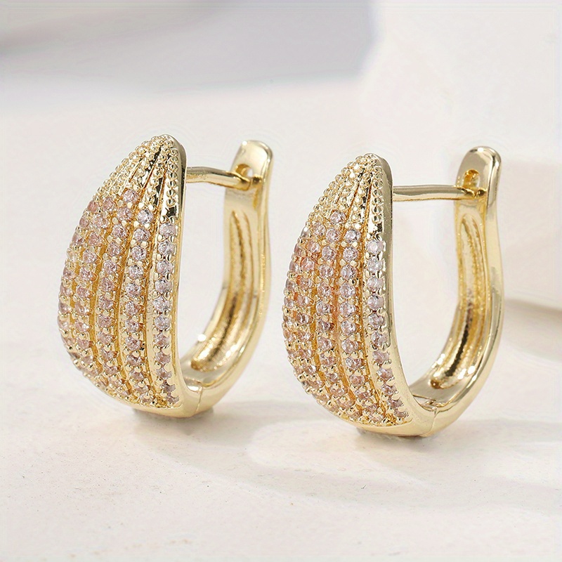 Women's Synthetic Zirconia Hoop Earrings