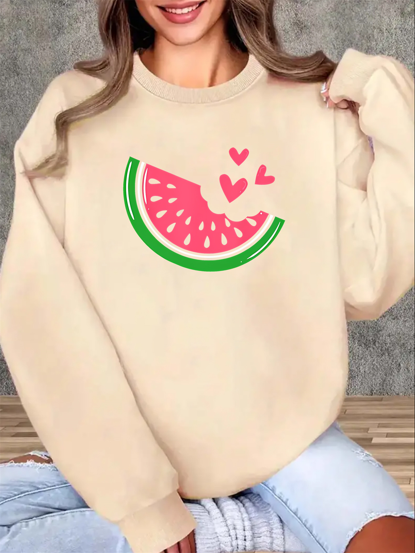 Suéter de Cuello con Forro Polar y Estampado de para Mujer Jersey  Casual de Larga Lavable a Máquina Todo