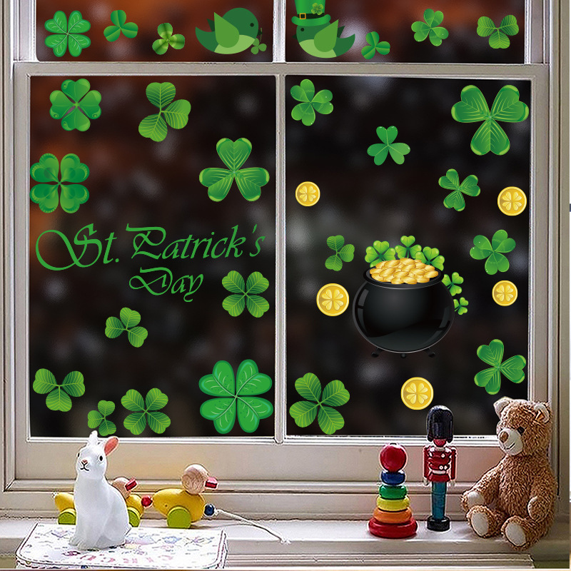 

67pcs Reusable 's Day Shamrock Window Clings - & Golden Decals For Home, School, Or Office Décor - Spring Decoration With "happy 's Day" Text, St Patrick's Day Decorations