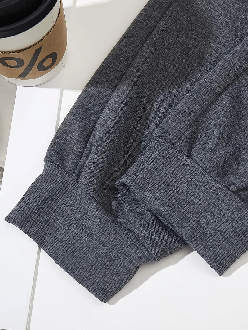 3pcs Men's Casual Sweatpants with Hood, 'Abidos Logo'Print design,Drawstring Design,Lightweight, Elastic, and Breathable, Suitable for Spring and Autumn Outdoor Sports. Loose Fit, Men's Sport Pants/Men's Long Pants, Running Pants, Workout Pants