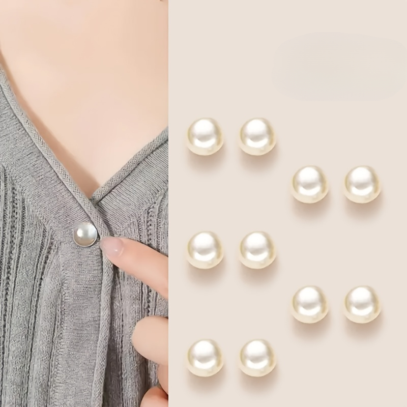 9pcs random color pearl pattern plastic buckles no sew adjustable buttons   shaped decorative buttons suitable for shirts dresses jackets tops durable and easy to   fashionable clothing sequin buttons elegant  