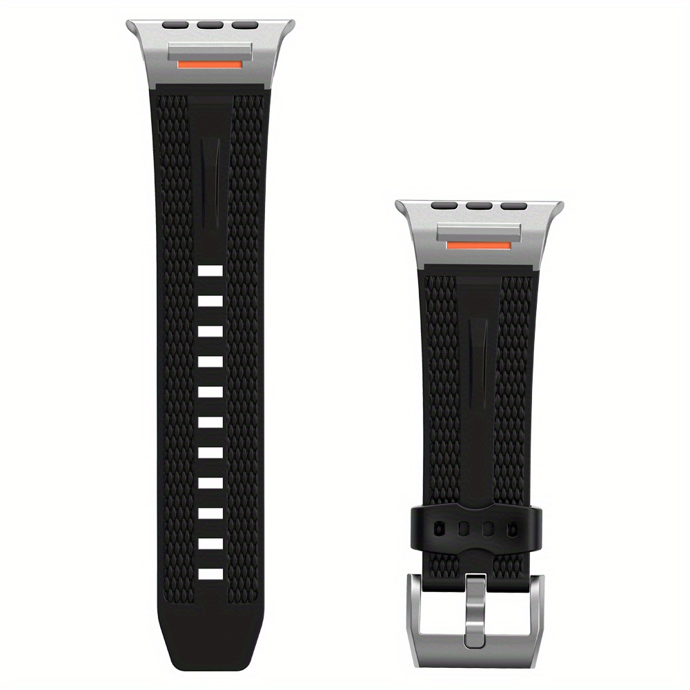 Watch Band Compatible With Watch Strap Series 10 42mm 46mm, Series 41mm 45mm, 5 4 Se 40mm 44mm, 2 1 38mm 42mm, Metal Connector & Sport Strap For Iwatch Bracelets
