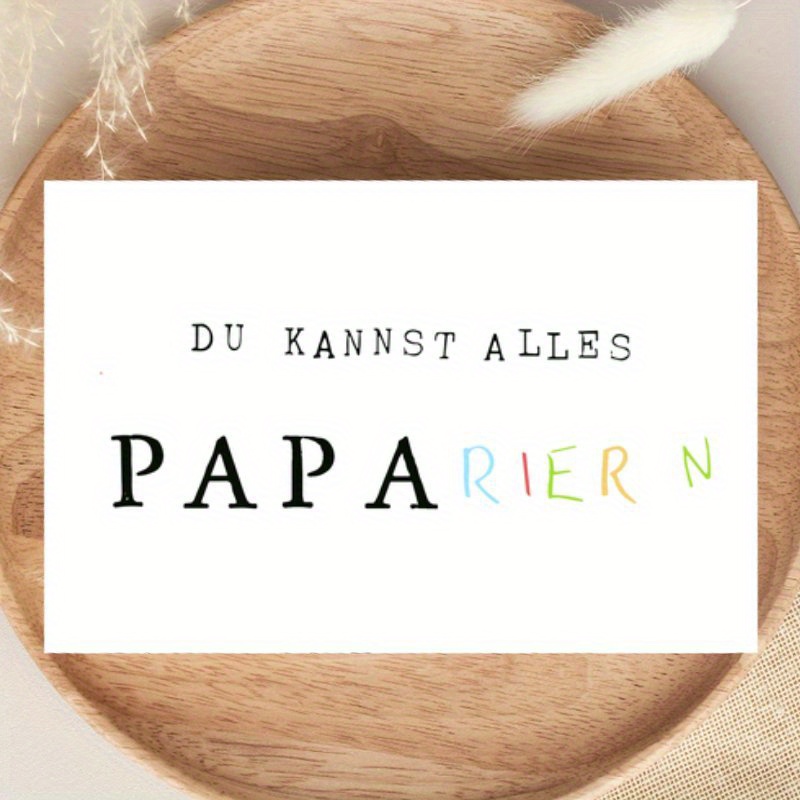 E-shop Spaßige Deutsche Vatertags-Liebeskarte, für Geburtstagsdankeschön, Froher Vatertag, Ideales Geschenk für Papa 1 Stück