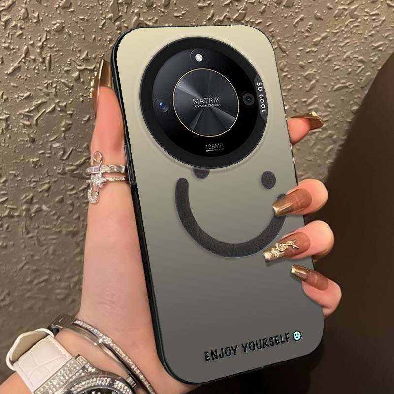 TEMU Phone Case - Smile, Four-color Silver, Brand Scheme, Silver Mobile Phone Case, Matte Solid Color, Suitable 70/80/90/100/200/300/magic 5 6 7