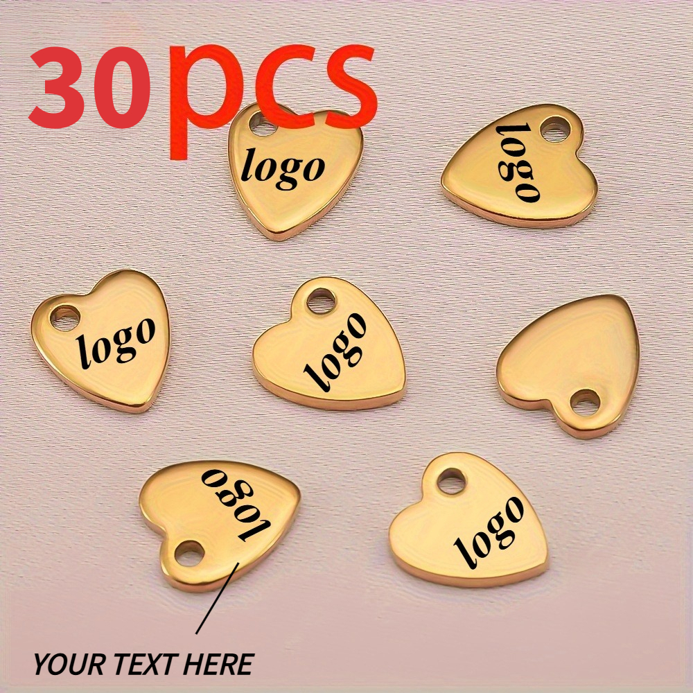 TEMU Customize Personalized Laser-engraved Stainless -shaped Pendants. Laser-engrave Custom Text, Mirror-faced Labels With Lasting Colors, Decorative