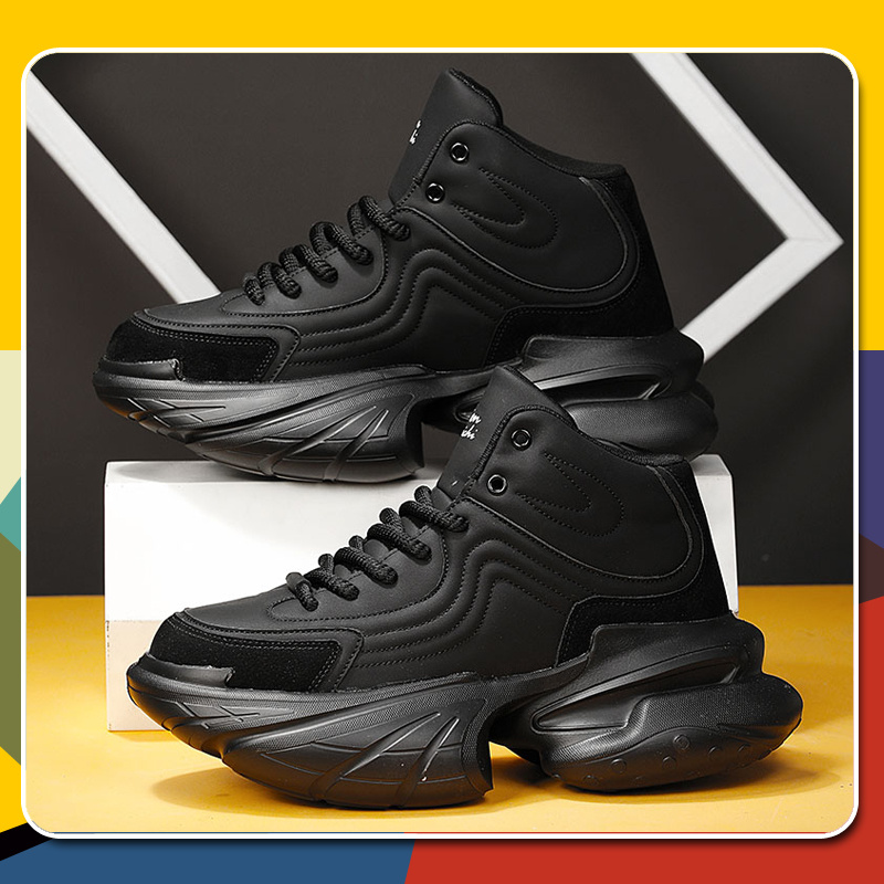 Fashionable Men'S Shoes Foreign Trade Trendy Shoes Men'S Thick-Soled Height-Increasing Daddy Shoes Men