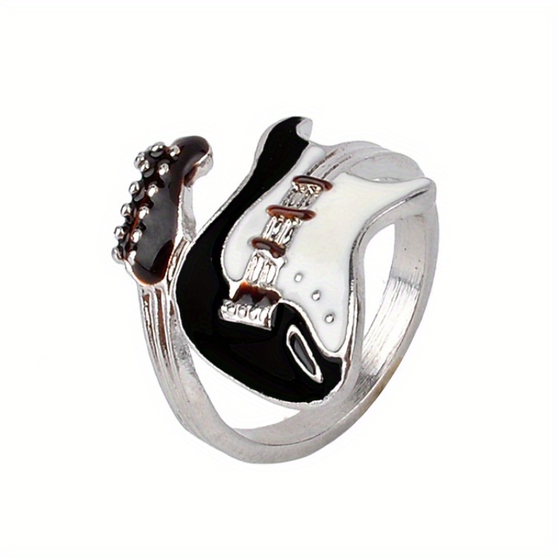 TEMU Oil Guitar Ring Hand Ornament