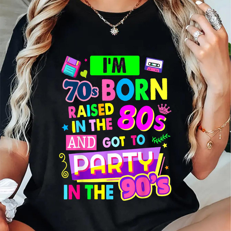 

100% Cotton 90s Rave Ideas For Women & Party Outfit 90s Festival Costume T-shirt Plus Size Shirt