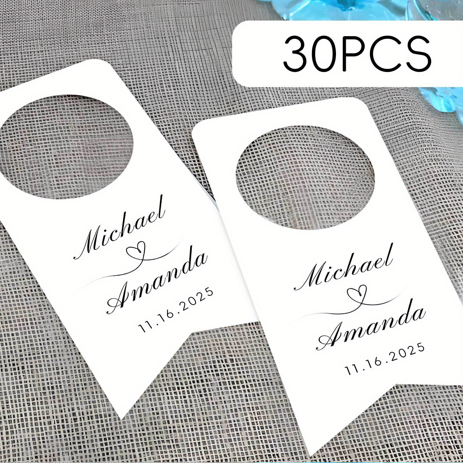 TEMU Custom Paper Labels, Personalized Bottle Labels With Your Text, Suitable For Decorations At Birthday, Wedding, Retirement Parties. Diy Bottle