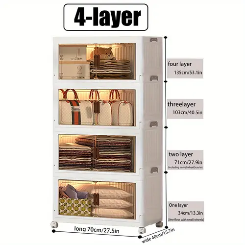 70 5 5 layer storage bins with lids 4 stackable storage bins with wheels foldable storage bins foldable storage containers with doors for home and office closet organizer storage bins plastic bins for bedroom furniture