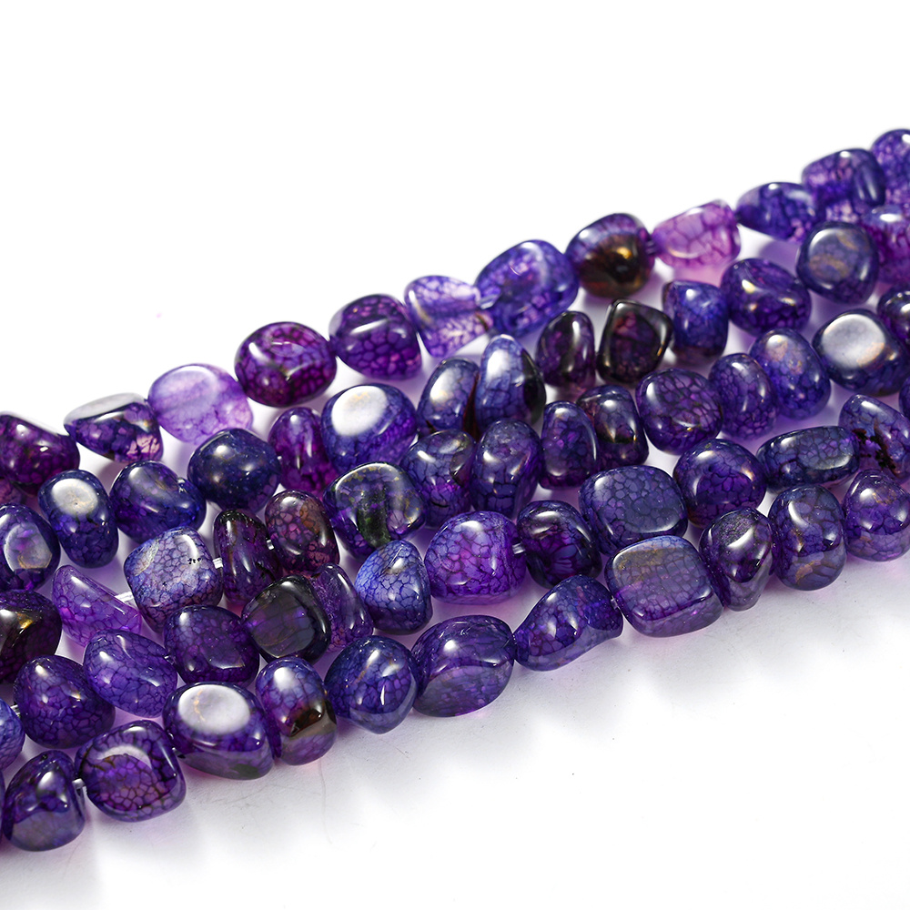 Natural Stone Beads Irregular Agate Multicolor Loose Beads Set