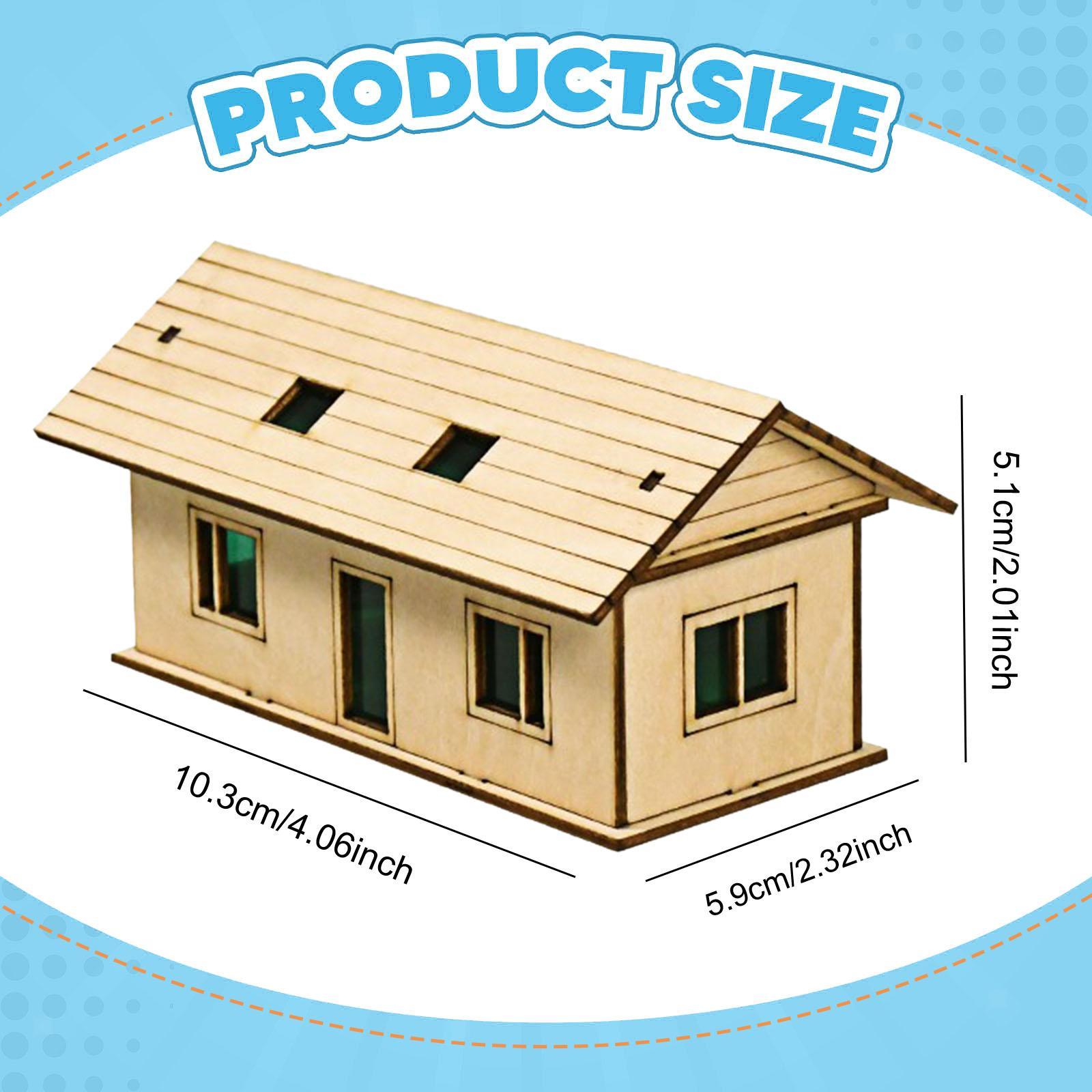 Miniature Wooden House for Sandboxes and Decoration