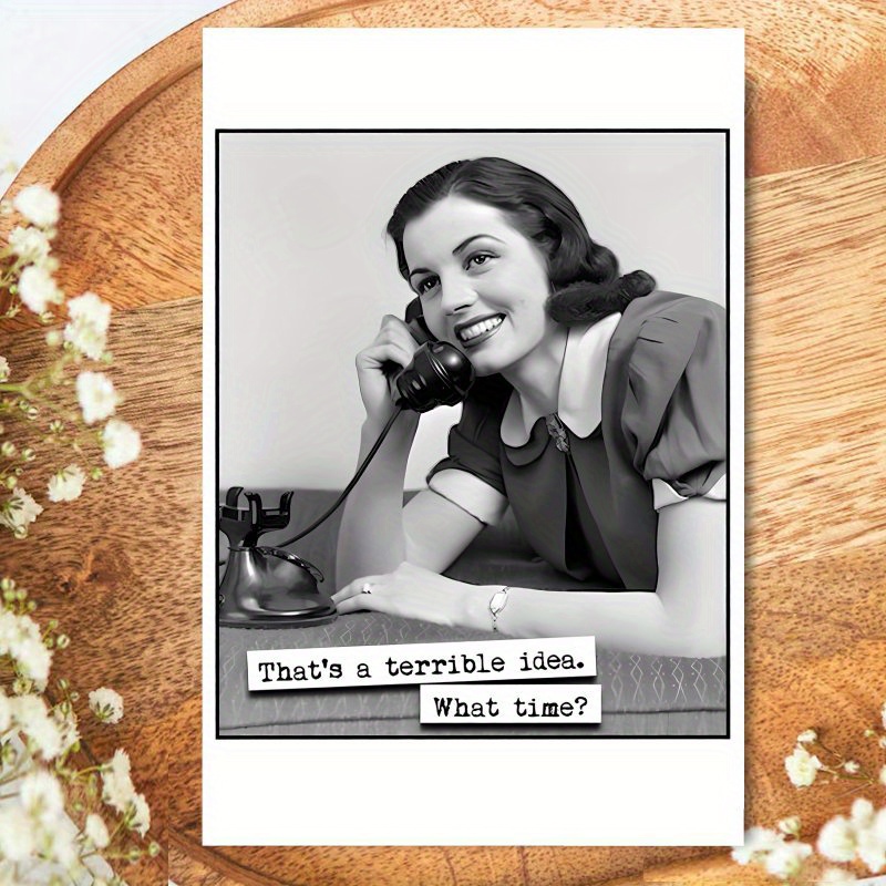 TEMU A Humorous And Vintage Photo Friendship Card, Ideal For Birthdays And Valentine's Day Gifts, Men And Women