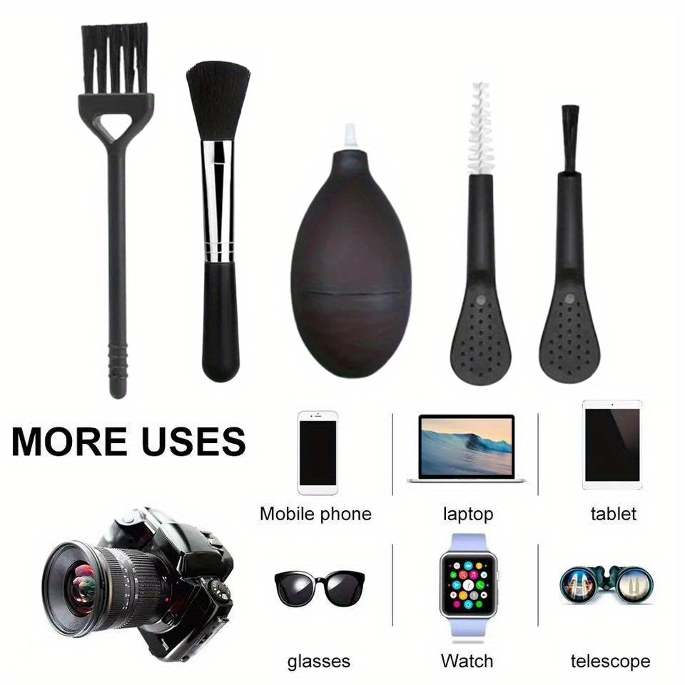 TEMU Cleaning Brush Protection Computer, Phone, Keyboard, Camera Lens Cleaning Brush Cleaning Tool, Camera Cleaning Set, Fine Bristle Brush Cleaning