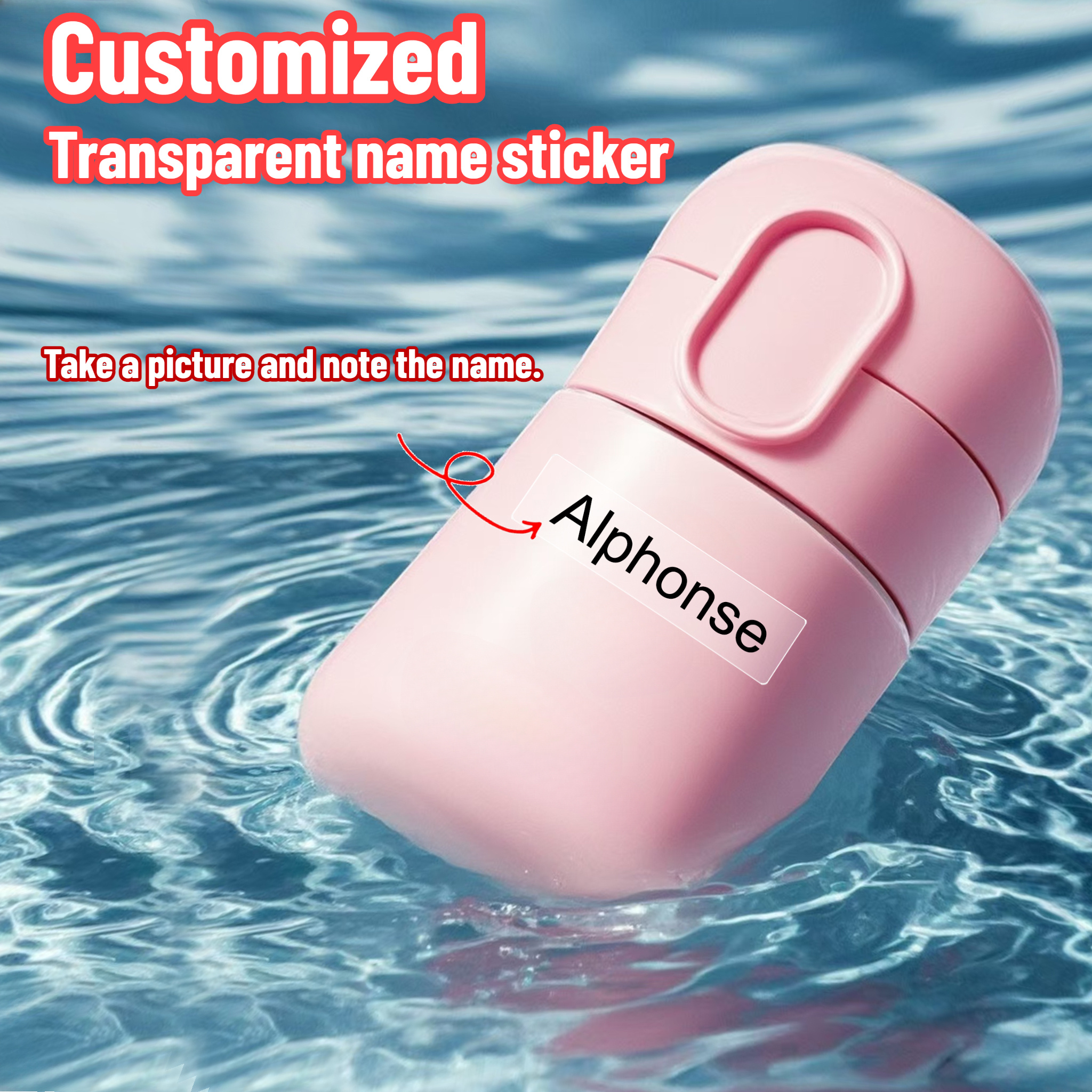 

Customizable Transparent Name Stickers, 30/45/75/90/120/180/240/300/360pcs, Personalized Waterproof Pet Labels For School Supplies, Water Bottles, Office & Home Use, Address, Website, Price Tags