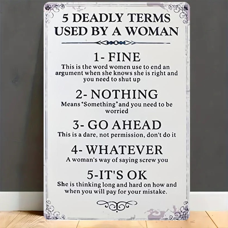       terms iron sign vintage hanging wall decoration gift suitable for home kitchen   bar gym 8x12inch 0