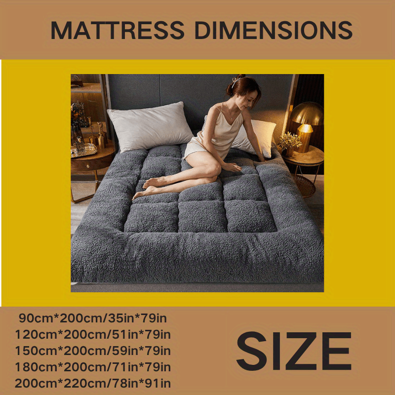 Thickened warm mattress pad, bed mattress, seat cushion, dormitory mattress, floor cushion, back cushion, soft cushion, foldable, home use, bed base pad, single and double sizes, suitable for all seasons