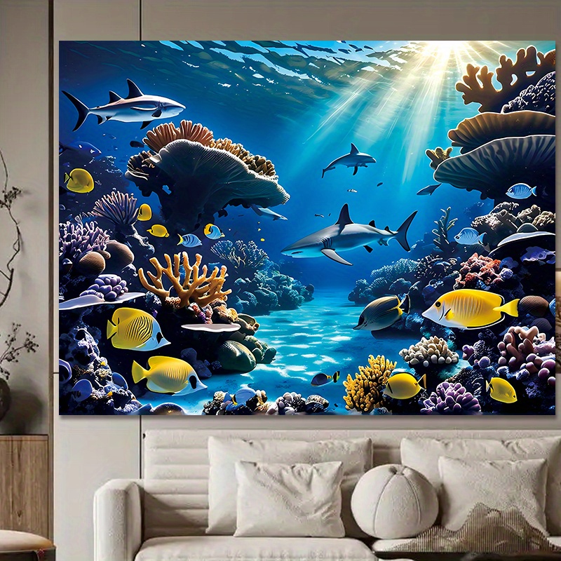 stück vibrant 3d wandteppich hai korallen Temu Austria