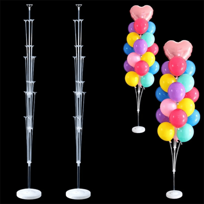 

2pcs Balloon Stands - & Reusable 51/63" Pp Holders, Easy For Weddings, Birthdays, Parties & Celebrations, Winter, New Year